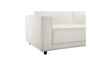 Bäddsoffa Allie Kräm, Sammet, 81x225x91 cm - Kräm, Sammet, 81x225x91 cm - Möbler - Soffa - Bäddsoffa - 3 sits bäddsoffa