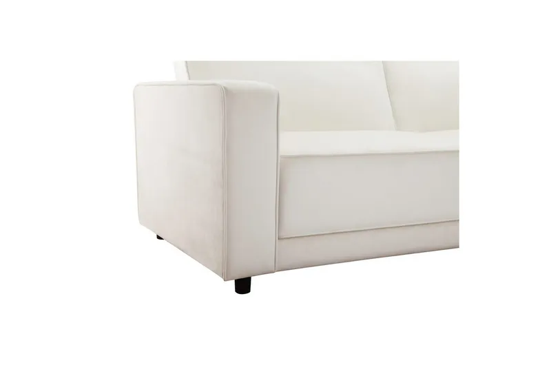 Bäddsoffa Allie Kräm, Sammet, 81x225x91 cm - Kräm, Sammet, 81x225x91 cm - Möbler - Soffa - Bäddsoffa - 3 sits bäddsoffa