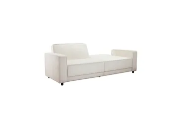 Bäddsoffa Allie Kräm, Sammet, 81x225x91 cm - Kräm, Sammet, 81x225x91 cm - Möbler - Soffa - Bäddsoffa - 3 sits bäddsoffa