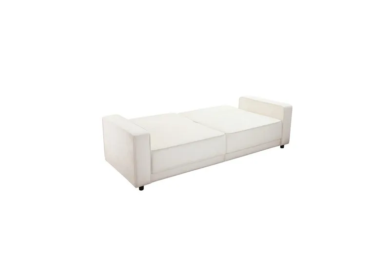 Bäddsoffa Allie Kräm, Sammet, 81x225x91 cm - Kräm, Sammet, 81x225x91 cm - Möbler - Soffa - Bäddsoffa - 3 sits bäddsoffa