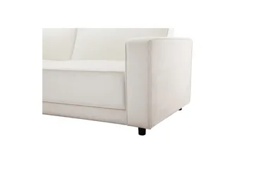 Bäddsoffa Allie Kräm, Sammet, 82x229x154 cm - Kräm, Sammet, 82x229x154 cm - Möbler - Soffa - Bäddsoffa - Bäddsoffa divan