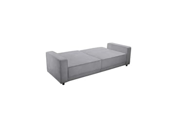 Bäddsoffa Allie Ljusgrå, Sammet, 81x225x91 cm - Ljusgrå, Sammet, 81x225x91 cm - Möbler - Soffa - Bäddsoffa - 3 sits bäddsoffa