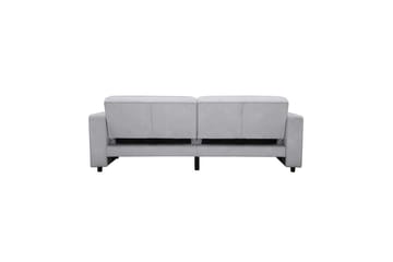 Bäddsoffa Allie Ljusgrå, Sammet, 81x225x91 cm - Ljusgrå, Sammet, 81x225x91 cm - Möbler - Soffa - Bäddsoffa - 3 sits bäddsoffa