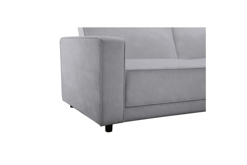 Bäddsoffa Allie Ljusgrå, Sammet, 81x225x91 cm - Ljusgrå, Sammet, 81x225x91 cm - Möbler - Soffa - Bäddsoffa - 3 sits bäddsoffa
