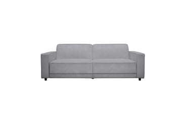 Bäddsoffa Allie Ljusgrå, Sammet, 81x225x91 cm - Ljusgrå, Sammet, 81x225x91 cm - Möbler - Soffa - Bäddsoffa - 3 sits bäddsoffa