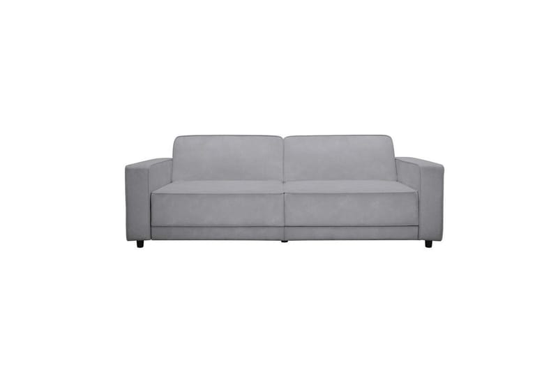 Bäddsoffa Allie Ljusgrå, Sammet, 81x225x91 cm - Ljusgrå, Sammet, 81x225x91 cm - Möbler - Soffa - Bäddsoffa - 3 sits bäddsoffa