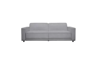 Bäddsoffa Allie Ljusgrå, Sammet, 81x225x91 cm - Ljusgrå, Sammet, 81x225x91 cm - Möbler - Soffa - Bäddsoffa - 3 sits bäddsoffa