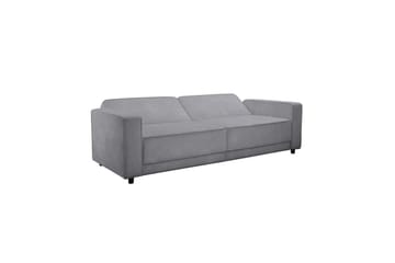 Bäddsoffa Allie Ljusgrå, Sammet, 81x225x91 cm - Ljusgrå, Sammet, 81x225x91 cm - Möbler - Soffa - Bäddsoffa - 3 sits bäddsoffa