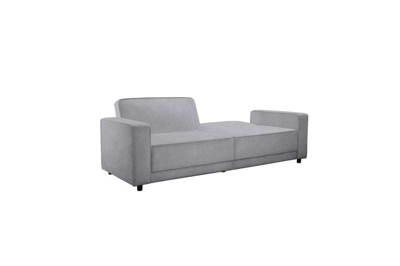 Bäddsoffa Allie Ljusgrå, Sammet, 81x225x91 cm - Ljusgrå, Sammet, 81x225x91 cm - Möbler - Soffa - Bäddsoffa - 3 sits bäddsoffa