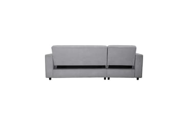 Bäddsoffa Allie Ljusgrå, Sammet, 82x229x154 cm - Ljusgrå, Sammet, 82x229x154 cm - Möbler - Soffa - Bäddsoffa - Bäddsoffa divan