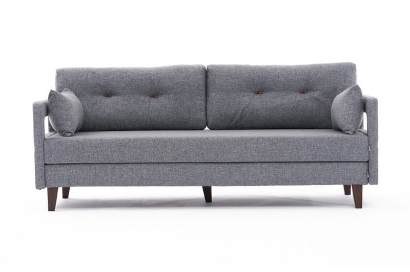 Bäddsoffa Burkina 3-sits 150x190 - Grå - 3 sits bäddsoffa
