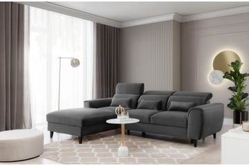 3-sits Bäddsoffa m. Divan Manni med Förvaring - Mörkgrå - Möbler - Soffa - Bäddsoffa - Bäddsoffa divan