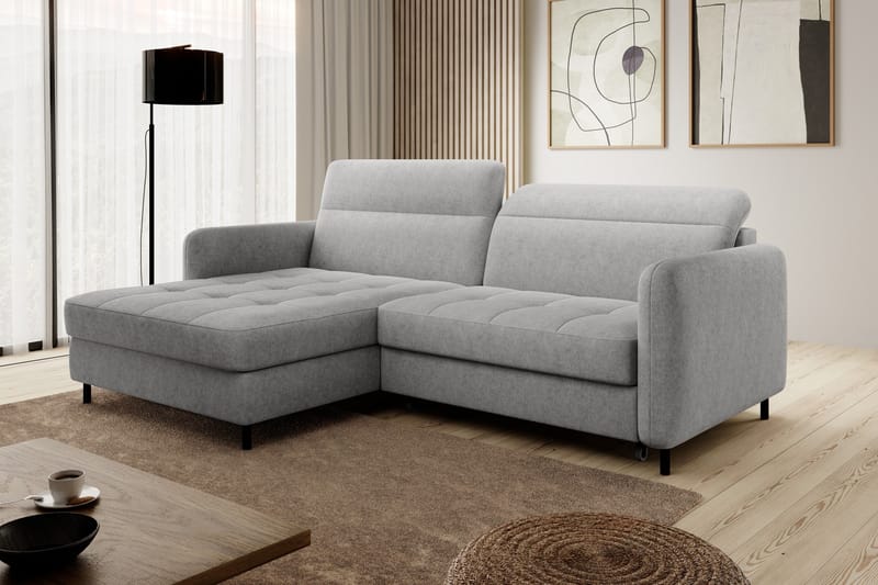 3-sits Bäddsoffa m. Divan Manoti med Förvaring - Grå - Möbler - Soffa - Bäddsoffa - Bäddsoffa divan