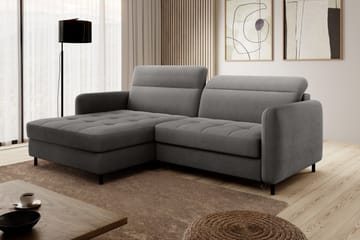 3-sits Bäddsoffa m. Divan Manoti med Förvaring - Grå - Möbler - Soffa - Bäddsoffa - Bäddsoffa divan