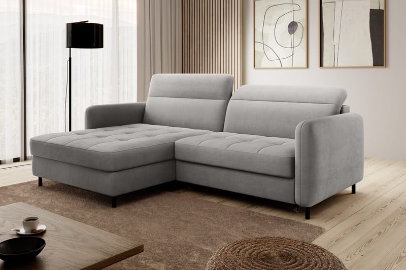 3-sits Bäddsoffa m. Divan Manoti med Förvaring - Grå - Möbler - Soffa - Bäddsoffa - Bäddsoffa divan