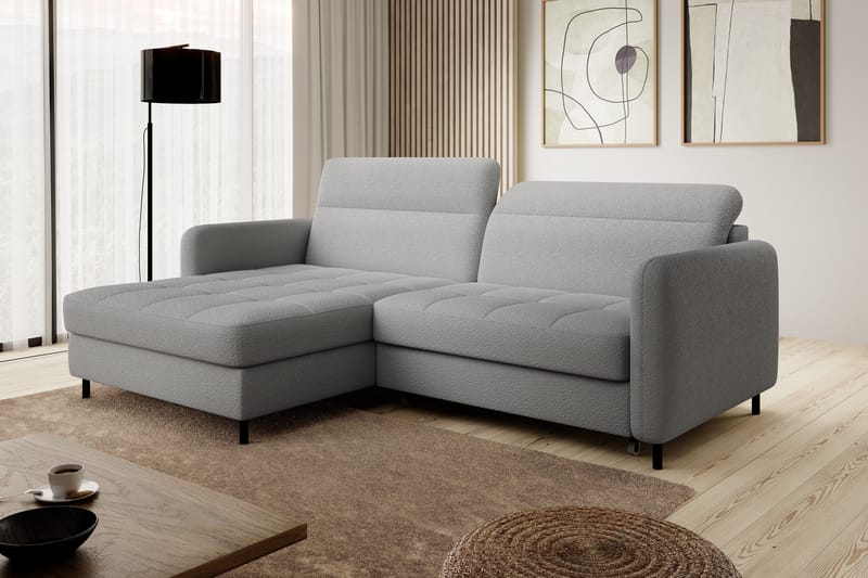 3-sits Bäddsoffa m. Divan Manoti med Förvaring - Grå - Möbler - Soffa - Bäddsoffa - Bäddsoffa divan