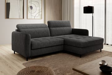 3-sits Bäddsoffa m. Divan Manoti med Förvaring - Mörkgrå - Möbler - Soffa - Bäddsoffa - Bäddsoffa divan