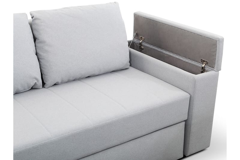 3-sits Bäddsoffa med Divan Herisa med Förvaring - Grå/Grön - Bäddsoffa divan