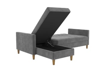 3-sits Divanbäddsoffa Hartford Grå - Dorel Home - Möbler - Soffa - Bäddsoffa - Bäddsoffa divan