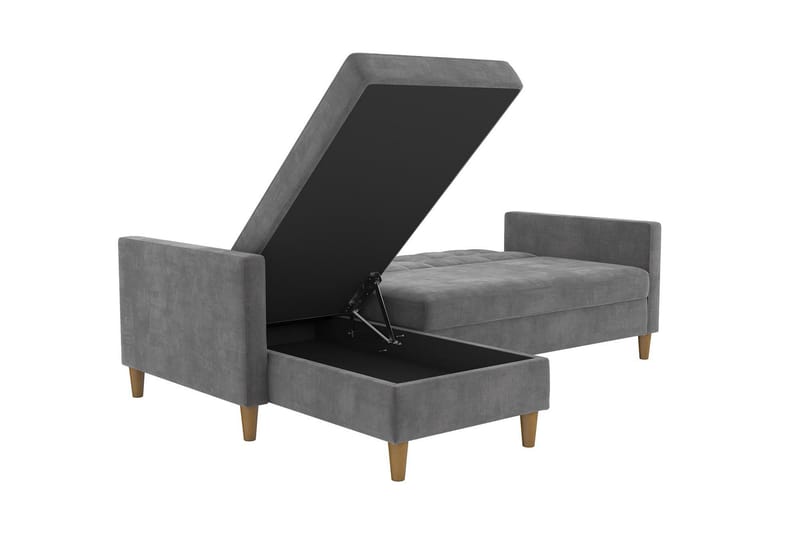 3-sits Divanbäddsoffa Hartford Grå - Dorel Home - Möbler - Soffa - Bäddsoffa - Bäddsoffa divan