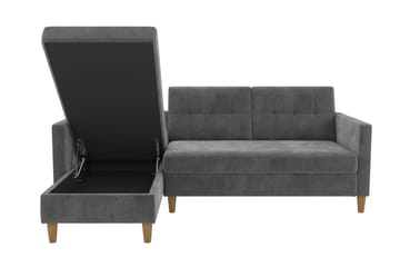 3-sits Divanbäddsoffa Hartford Grå - Dorel Home - Möbler - Soffa - Bäddsoffa - Bäddsoffa divan