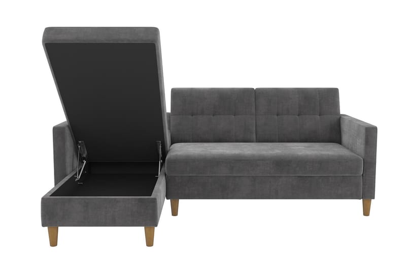 3-sits Divanbäddsoffa Hartford Grå - Dorel Home - Möbler - Soffa - Bäddsoffa - Bäddsoffa divan