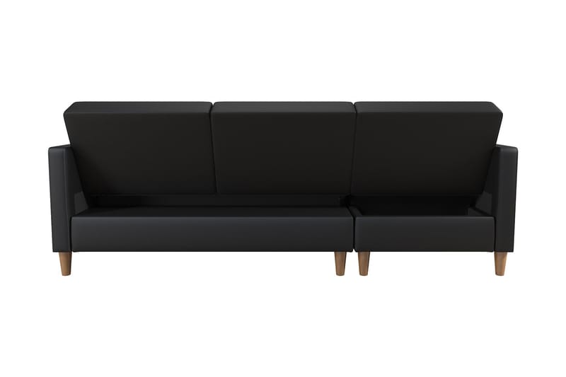 3-sits Divanbäddsoffa Hartford Konstläder/Svart - Dorel Home - Bäddsoffa divan