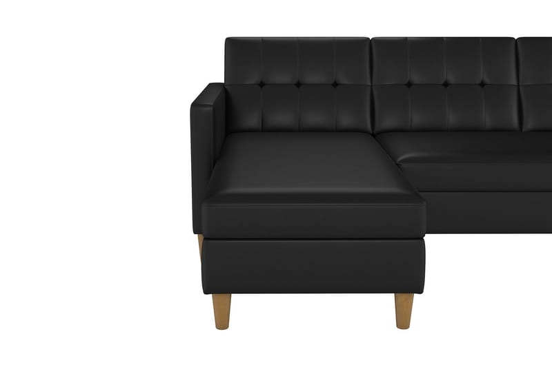 3-sits Divanbäddsoffa Hartford Konstläder/Svart - Dorel Home - Bäddsoffa divan