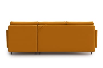 3-sits Divanbäddsoffa Nauro - Gul/Guld - Möbler - Soffa - Bäddsoffa - Bäddsoffa divan