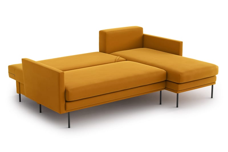3-sits Divanbäddsoffa Nauro - Gul/Guld - Möbler - Soffa - Bäddsoffa - Bäddsoffa divan