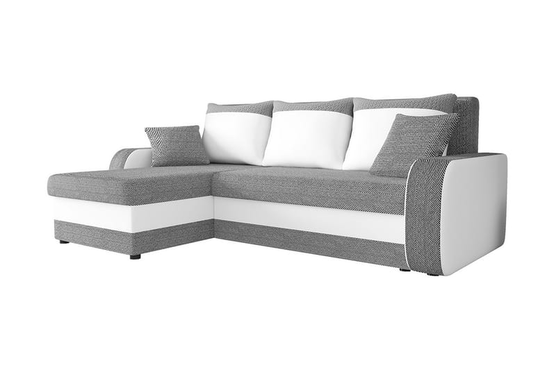 3-sits Hörnbäddsoffa Nyarp Universal - Grå/Vit - Bäddsoffa divan