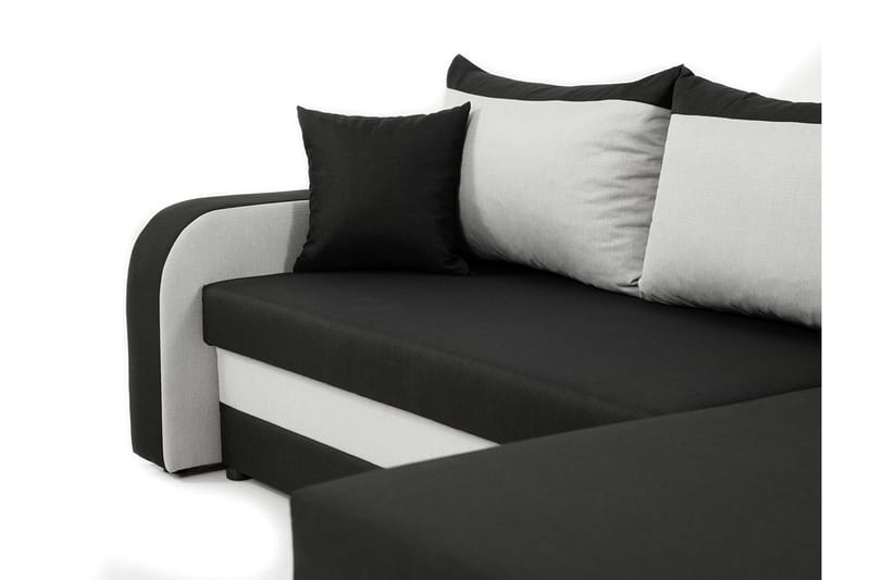 3-sits Hörnbäddsoffa Nyarp Universal - Ljusgrå/Svart - Bäddsoffa divan