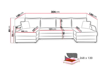 4-sits Bäddsoffa med Divan Nyarp med Kuddar - Sammet/Svart/Grå - Möbler - Soffa - Bäddsoffa - Bäddsoffa divan