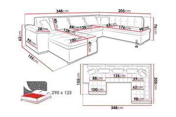 5-sits Hörnbäddsoffa Sakri - Möbler - Soffa - Bäddsoffa - Bäddsoffa divan