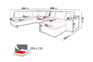 5-sits Hörnbäddsoffa Sakri - Möbler - Soffa - Bäddsoffa - Bäddsoffa divan