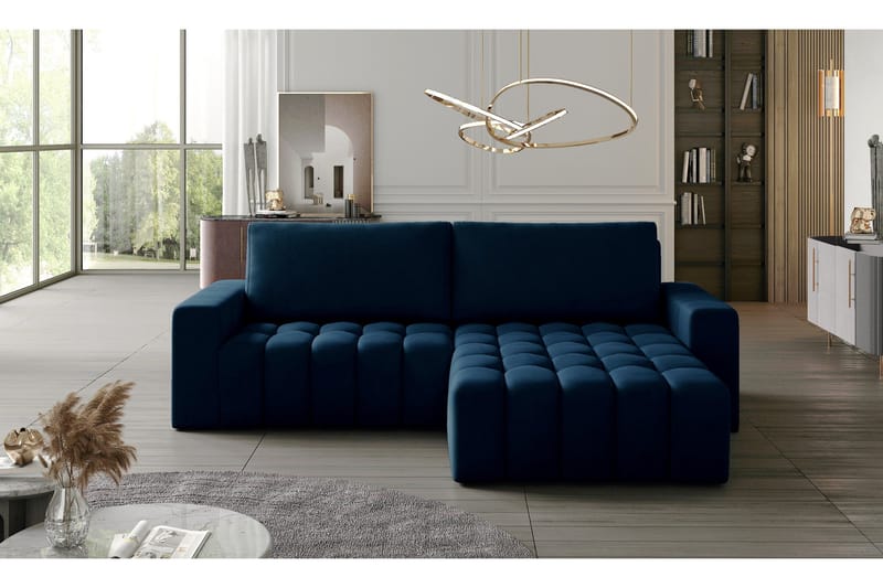 Abonetta Divanbäddsoffa Höger, Blå
