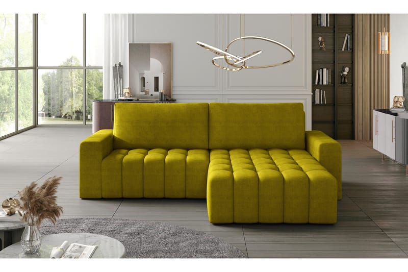 Abonetta Divanbäddsoffa Höger, Gul