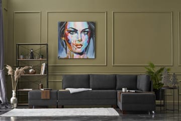 Algeria Bäddsoffa m. Divan 4-sits 140x190 - Antracit - Möbler - Soffa - Bäddsoffa - Bäddsoffa divan