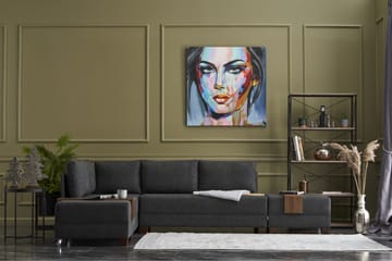 Algeria Bäddsoffa m. Divan 4-sits 140x190 - Antracit - Möbler - Soffa - Bäddsoffa - Bäddsoffa divan