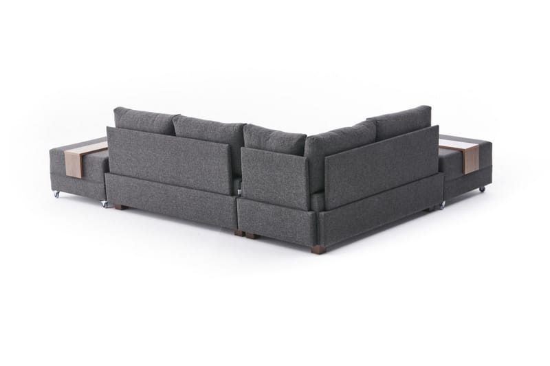 Algeria Bäddsoffa m. Divan 4-sits 140x190 - Antracit - Möbler - Soffa - Bäddsoffa - Bäddsoffa divan
