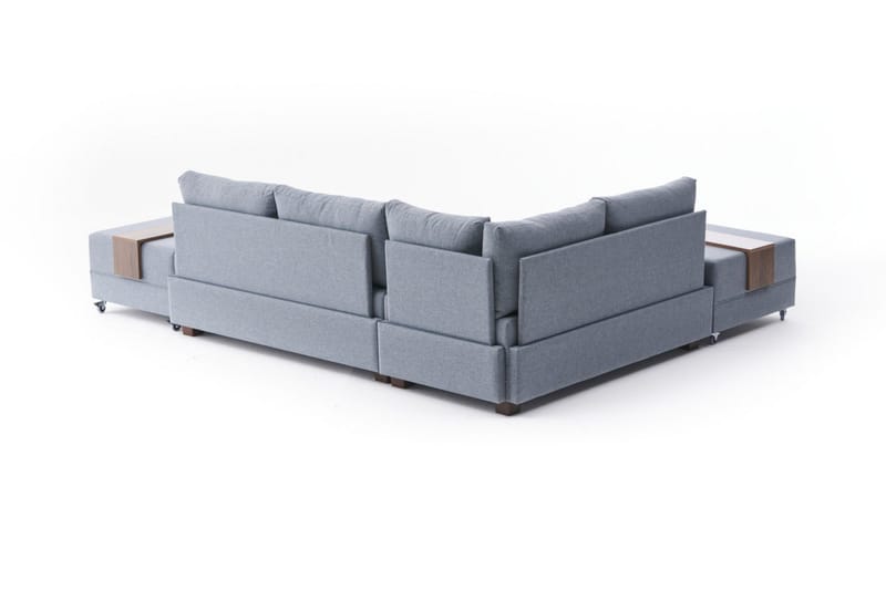 Algeria Bäddsoffa m. Divan 4-sits 140x190 - Blå - Möbler - Soffa - Bäddsoffa - Bäddsoffa divan