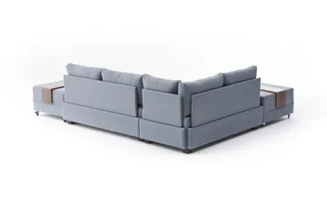 Algeria Bäddsoffa m. Divan 4-sits 140x190 - Blå - Möbler - Soffa - Bäddsoffa - Bäddsoffa divan