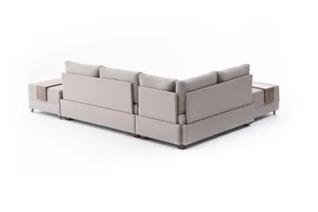 Algeria Bäddsoffa m. Divan 4-sits 140x190 - Cream - Möbler - Soffa - Bäddsoffa - Bäddsoffa divan