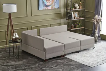 Algeria Bäddsoffa m. Divan 4-sits 140x190 - Cream - Möbler - Soffa - Bäddsoffa - Bäddsoffa divan