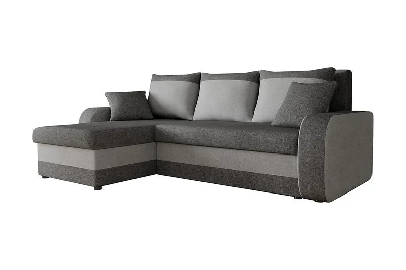 Alvared 3-sits Hörnbäddsoffa Universal - Grå - Möbler - Soffa - Bäddsoffa - Bäddsoffa divan