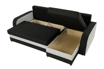 Alvared 3-sits Hörnbäddsoffa Universal - Grå/Röd - Möbler - Soffa - Bäddsoffa - Bäddsoffa divan