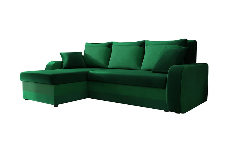 Alvared 3-sits Hörnbäddsoffa Universal - Grön - Möbler - Soffa - Bäddsoffa - Bäddsoffa divan