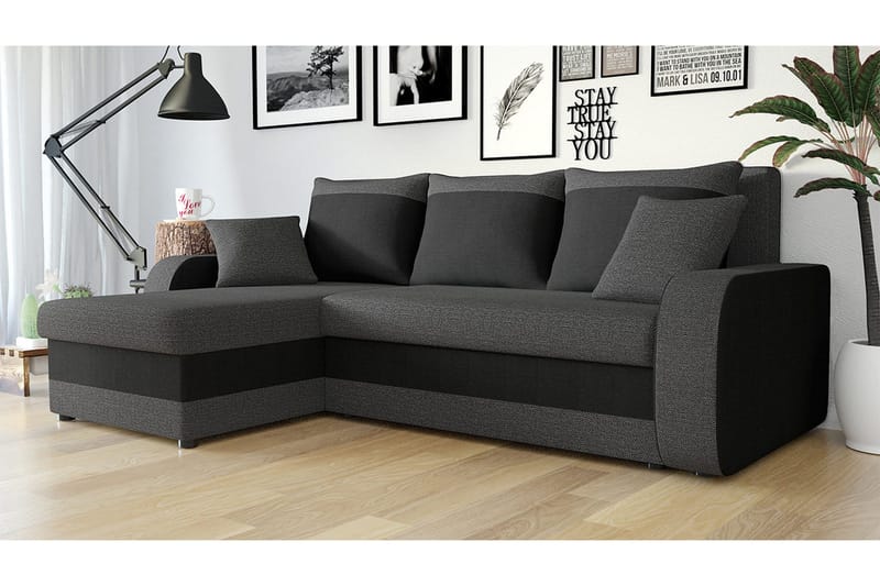 Alvared 3-sits Hörnbäddsoffa Universal - Ljusgrå - Möbler - Soffa - Bäddsoffa - Bäddsoffa divan