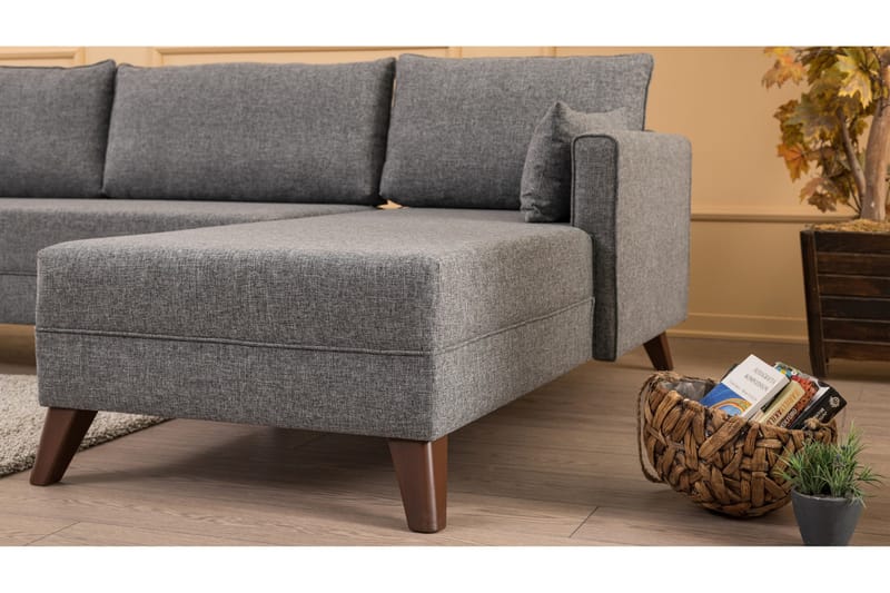 Antigua Divanbäddsoffa Höger - Grå - Möbler - Soffa - Bäddsoffa - Bäddsoffa längsbäddad