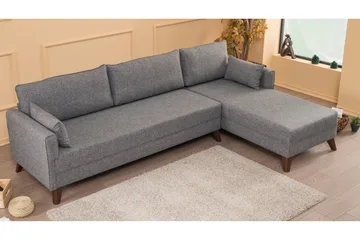 Antigua Divanbäddsoffa Höger - Grå - Möbler - Soffa - Bäddsoffa - Bäddsoffa längsbäddad